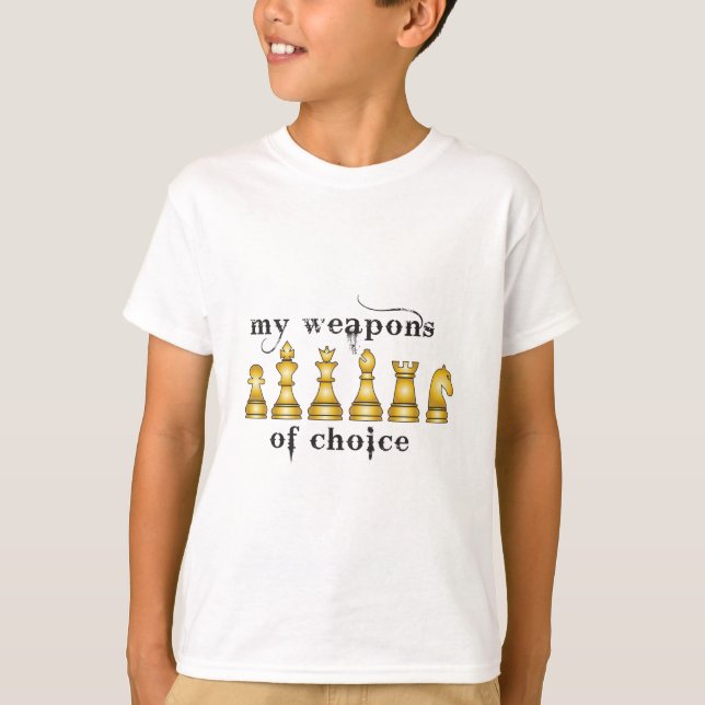 Schach, meine Waffe der Wahl T-Shirt (Vorderseite)