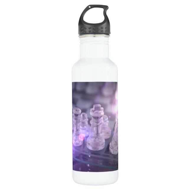 Schach-Meister Edelstahlflasche (Vorderseite)