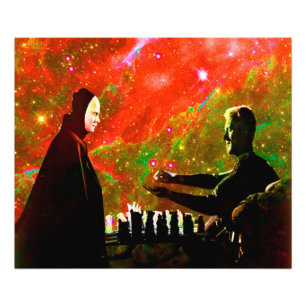Schach mit dem Tod spielen Fotodruck