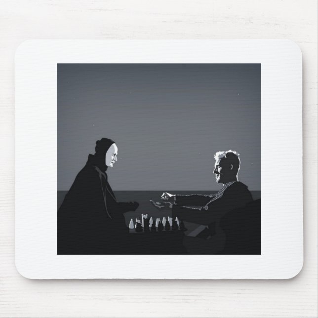 Schach mit dem Tod spielen Mousepad (Vorne)