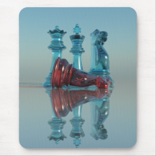 Schach Mousepad - Ritter-Schach König-Königin