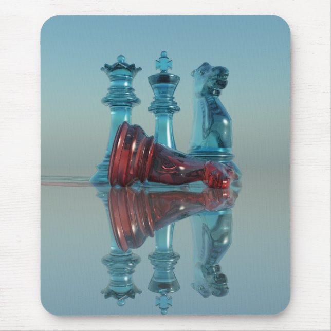 Schach Mousepad - Ritter-Schach König-Königin (Vorne)