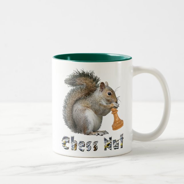 Schach-Nuss Zweifarbige Tasse (Rechts)