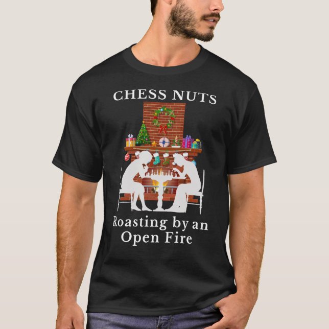 Schach Nüsse röstender Junge T-Shirt (Vorderseite)