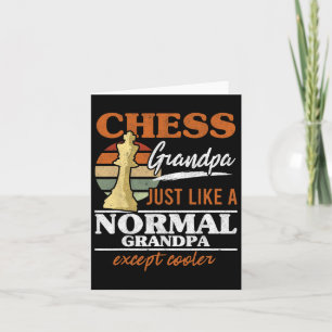 Schach-Opa genau wie ein normaler Großvater Schach Karte