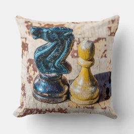 Schach Pawn and Knight - Veteranen Kissen