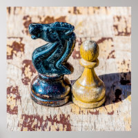 Schach Pawn and Knight - Veteranen