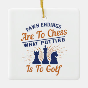 Schach - Pawn-Endungen sind wie ein Golf-Put Keramikornament