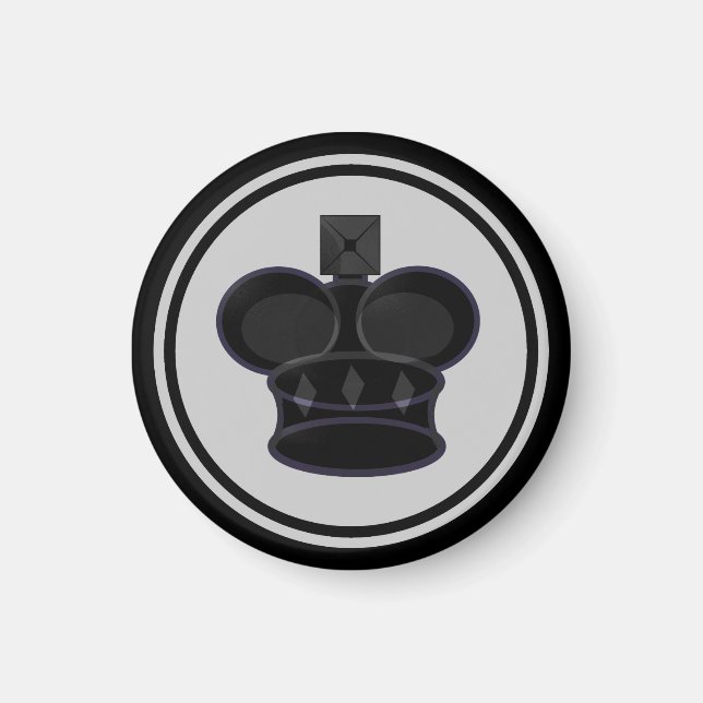 Schach Piece Black King Magnet (Vorne)