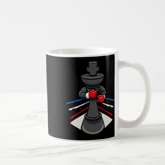 Schach Piece Boxer Boxengloves King Kaffeetasse (Rechts)