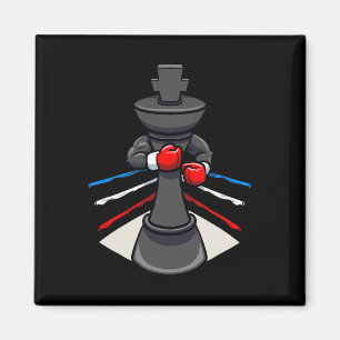 Schach Piece Boxer Boxengloves King Magnet