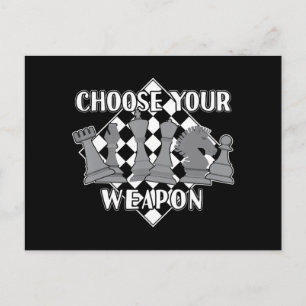 Schach-Piece-Spielstrategie verschenkt einen Schac Postkarte