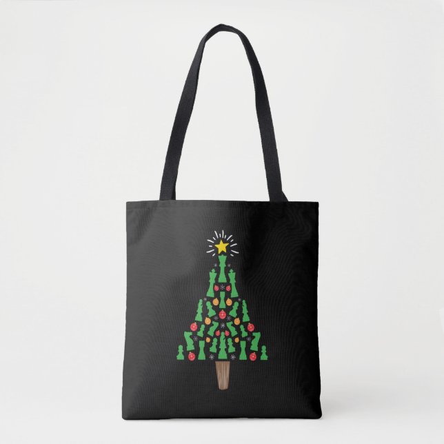 Schach-Piece Weihnachtsbaum Tasche (Vorderseite)