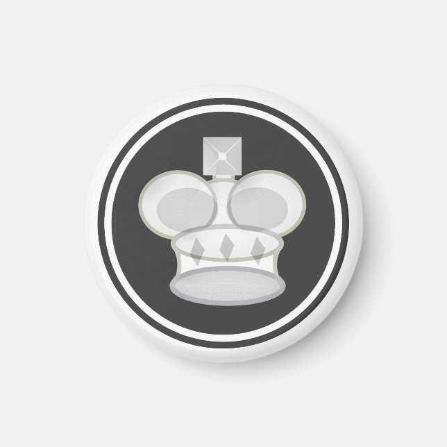 Schach Piece White King Magnet (Vorne)