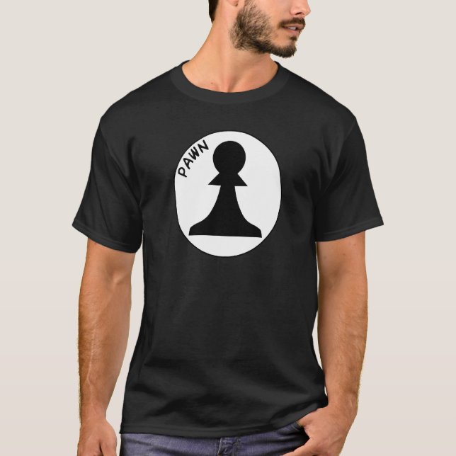 Schach Pieces Black Pawn Schach Pawn Black Chess P T-Shirt (Vorderseite)