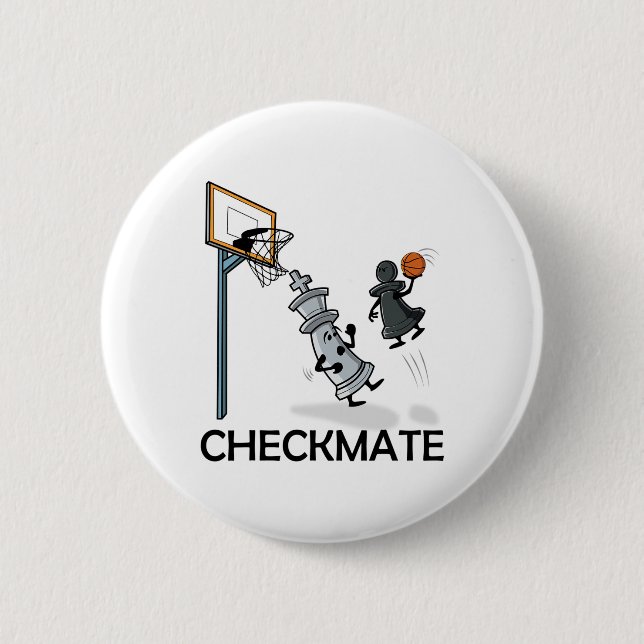 Schach-Player Schachboxen und Sketch Lover Checkma Button (Vorderseite)