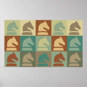 Schach Pop Art Poster
