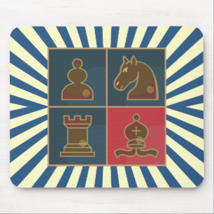 Schach-Quadrate Mousepad