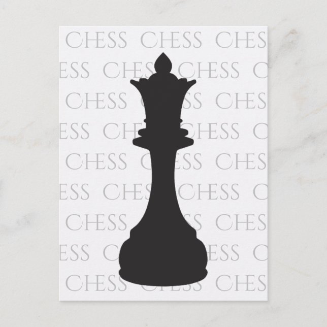 Schach Queen Classic Piece Modern Postkarte (Vorderseite)