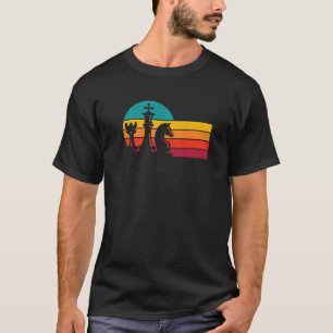 Schach Retro Graphic Chess Player Checkmate Board T-Shirt