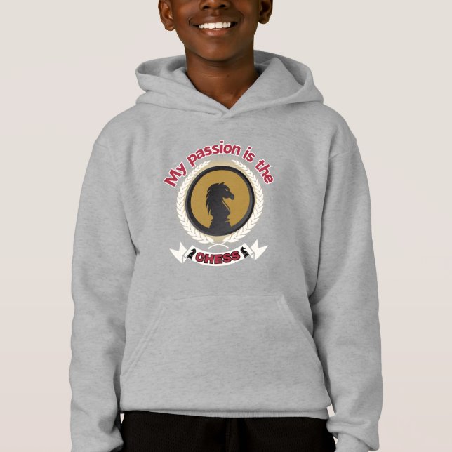 Schach-Ritter Laurel Kronenleidenschaft Strategie  Hoodie (Vorderseite)