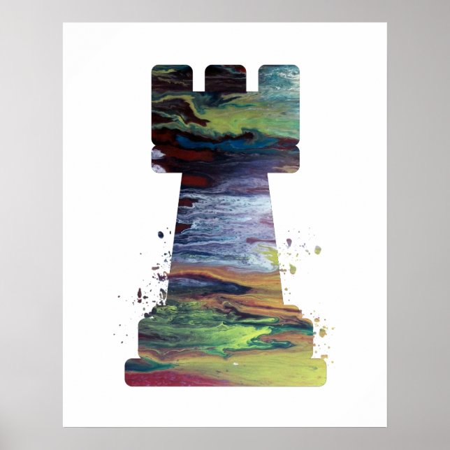 Schach Rook Art Poster (Vorne)