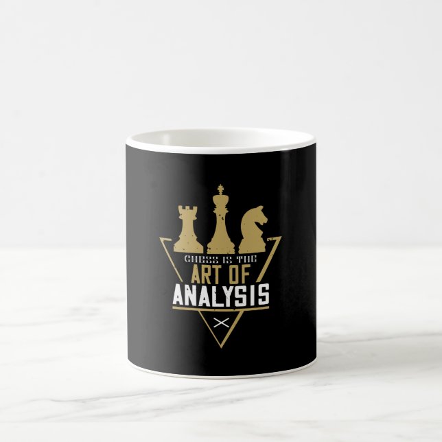 Schach - Schach ist die Kunst der Analyse Kaffeetasse (Mittel)