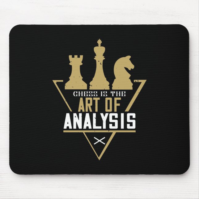Schach - Schach ist die Kunst der Analyse Mousepad (Vorne)