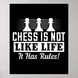 Schach - Schach ist nicht wie Leben Poster