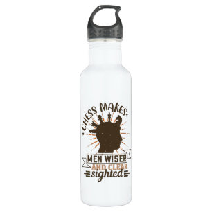 Schach - Schach macht Männer weiser Edelstahlflasche