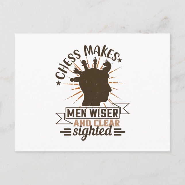 Schach - Schach macht Männer weiser Postkarte (Vorderseite)
