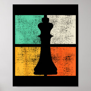 Schach Schachfiguren König Spieler  Poster