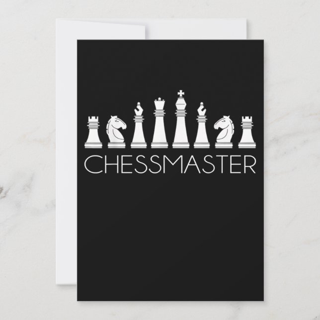 Schach - Schachmeister Einladung (Vorderseite)