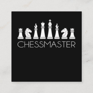 Schach - Schachmeister Quadratische Visitenkarte