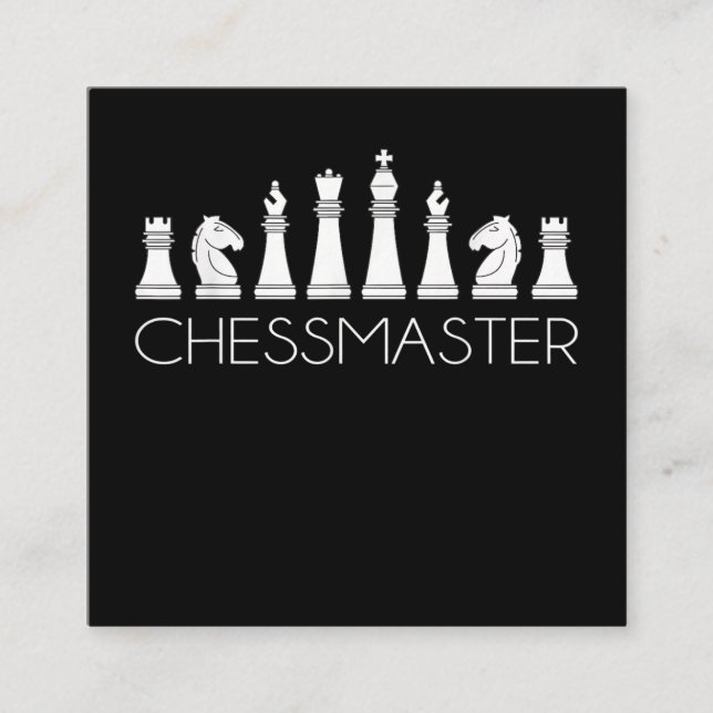 Schach - Schachmeister Quadratische Visitenkarte (Vorderseite)