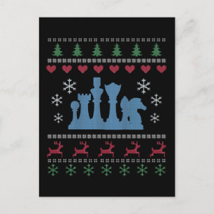 Schach - Schachpartituren Ugg Weihnachten Postkarte