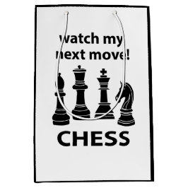 Schach schaut auf meinen nächsten Schachzug Mittlere Geschenktüte