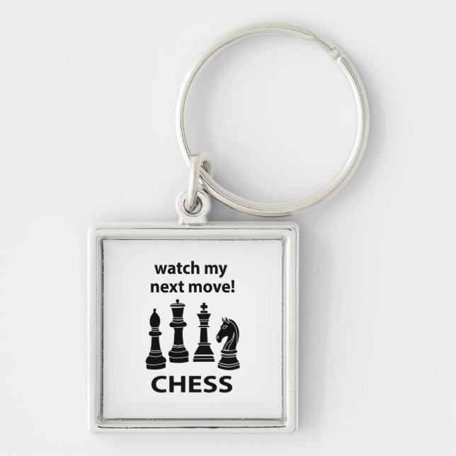 Schach schaut auf meinen nächsten Schachzug Schlüsselanhänger (Vorne)