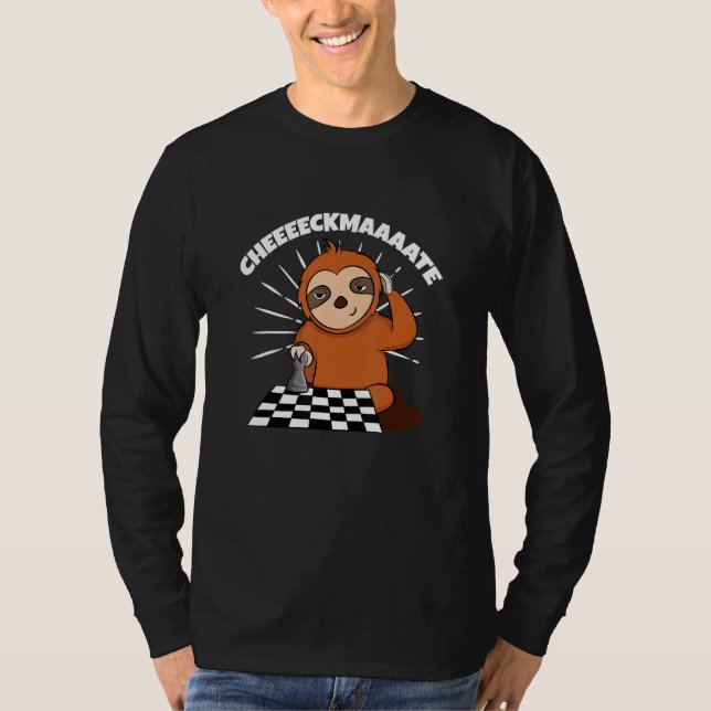 Schach-Schläfchen in einem lustigen Schachspiel T-Shirt (Vorderseite)