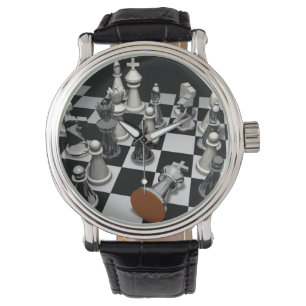 Schach-Schlüsselanhänger Armbanduhr