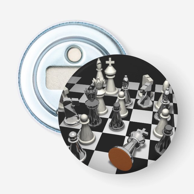 Schach-Schlüsselanhänger Flaschenöffner (Vorderseite)