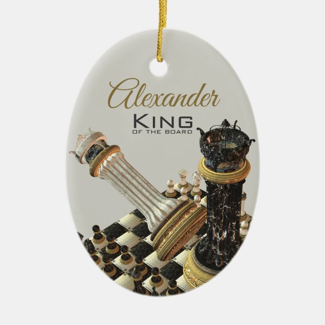 Schach-Set-König Of The Board Keramikornament (Vorne)