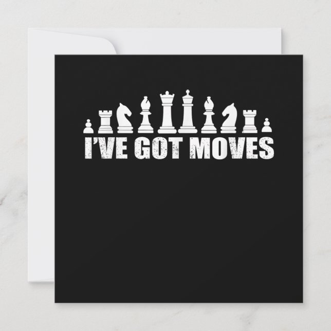 Schach Set Stücke Ich Got Fans Liebhaber Cool Einladung (Vorderseite)