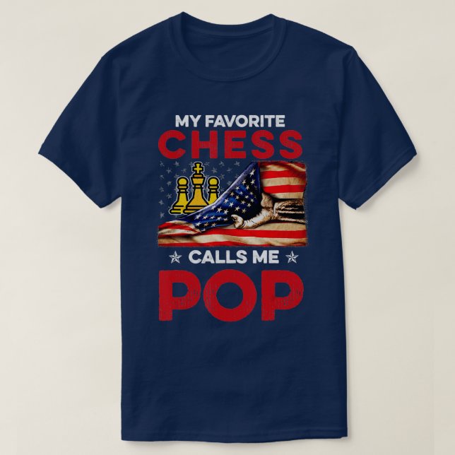 Schach-Shirt Meine Lieblings-Leute nennen mich Pop T-Shirt (Design vorne)