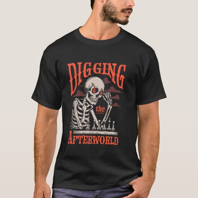 Schach Skeleton Schachbrett - Master Schach T-Shirt (Vorderseite)