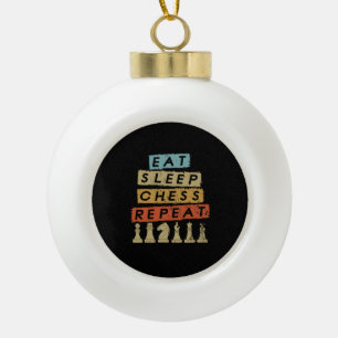 Schach - Sleep Schach wiederholen Keramik Kugel-Ornament
