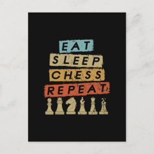Schach - Sleep Schach wiederholen Postkarte