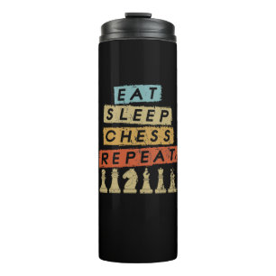 Schach - Sleep Schach wiederholen Thermosbecher