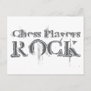 Schach-Spieler-Rock Postkarte