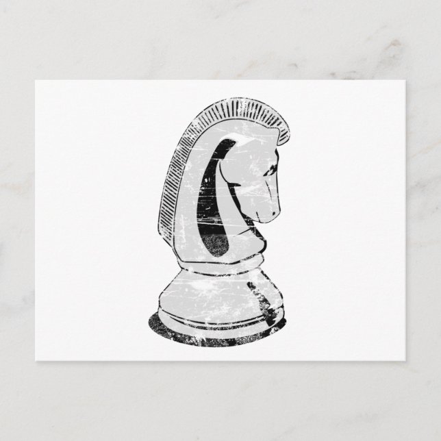 Schach - Springer Postkarte (Vorderseite)